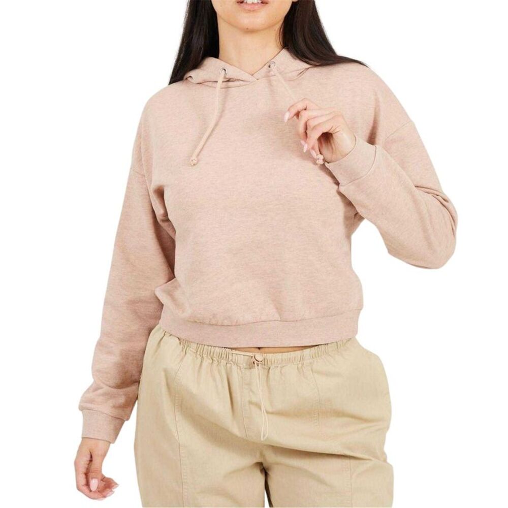 Brave Soul Womens/Ladies Crop Hoodie / Taupe